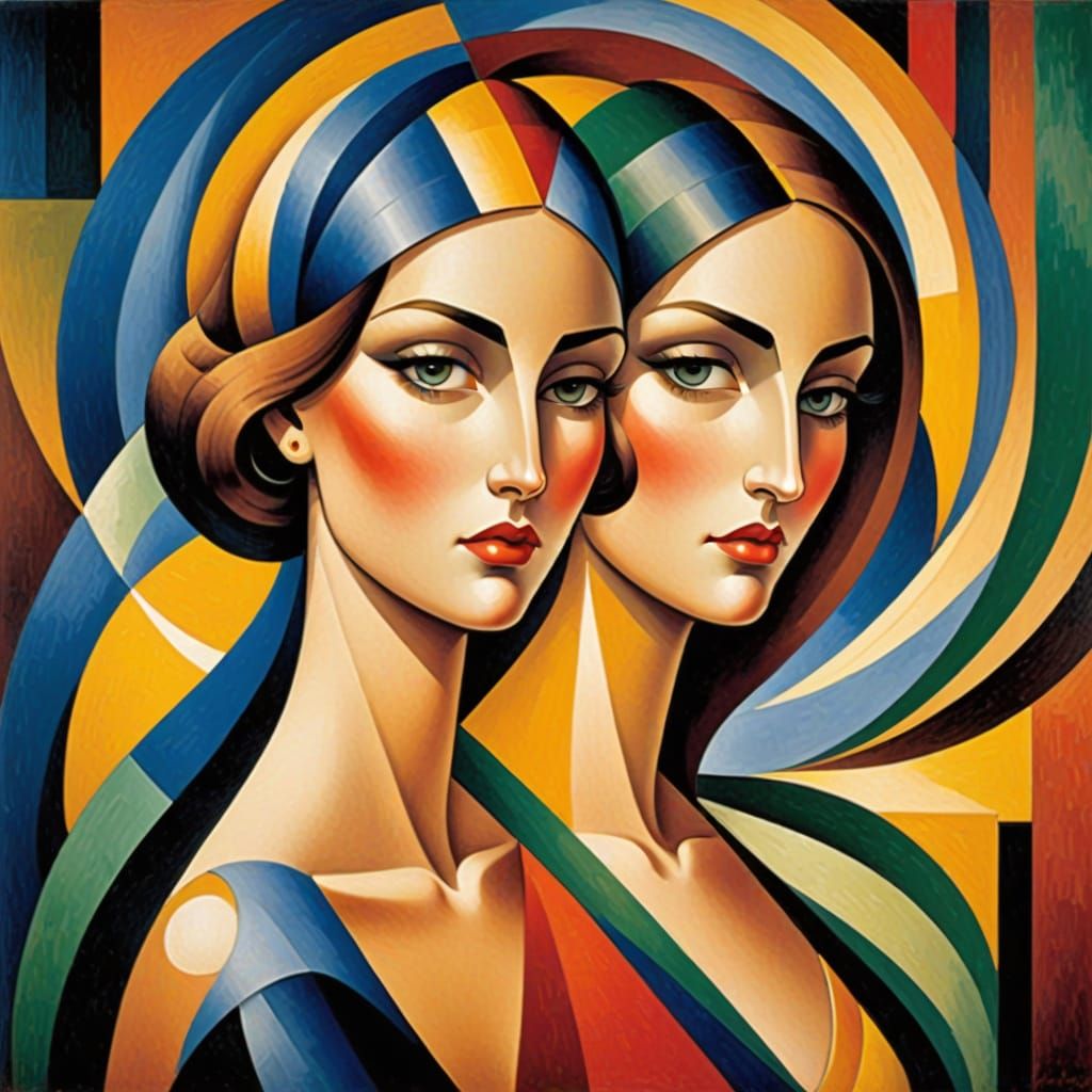 A Poetic Ode to Inner Beauty in Abstract Cubism