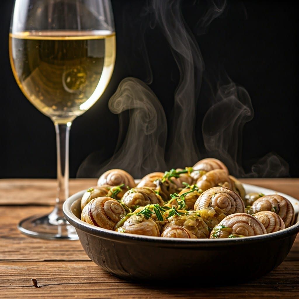 Steaming Burgundy Snails in Rich Garlic Butter Sauce
