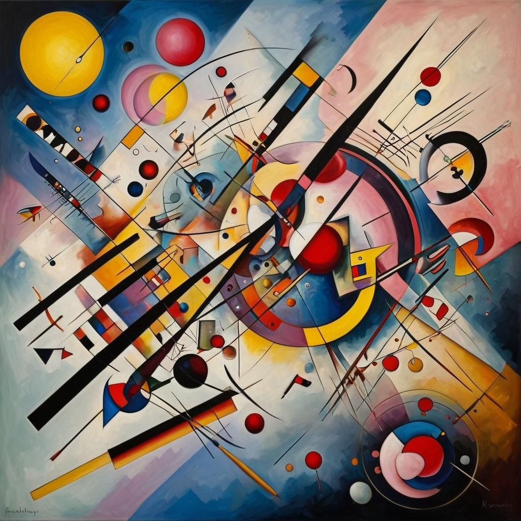 Abstract Chaos: Hyperreal Painting in Kandinsky Style