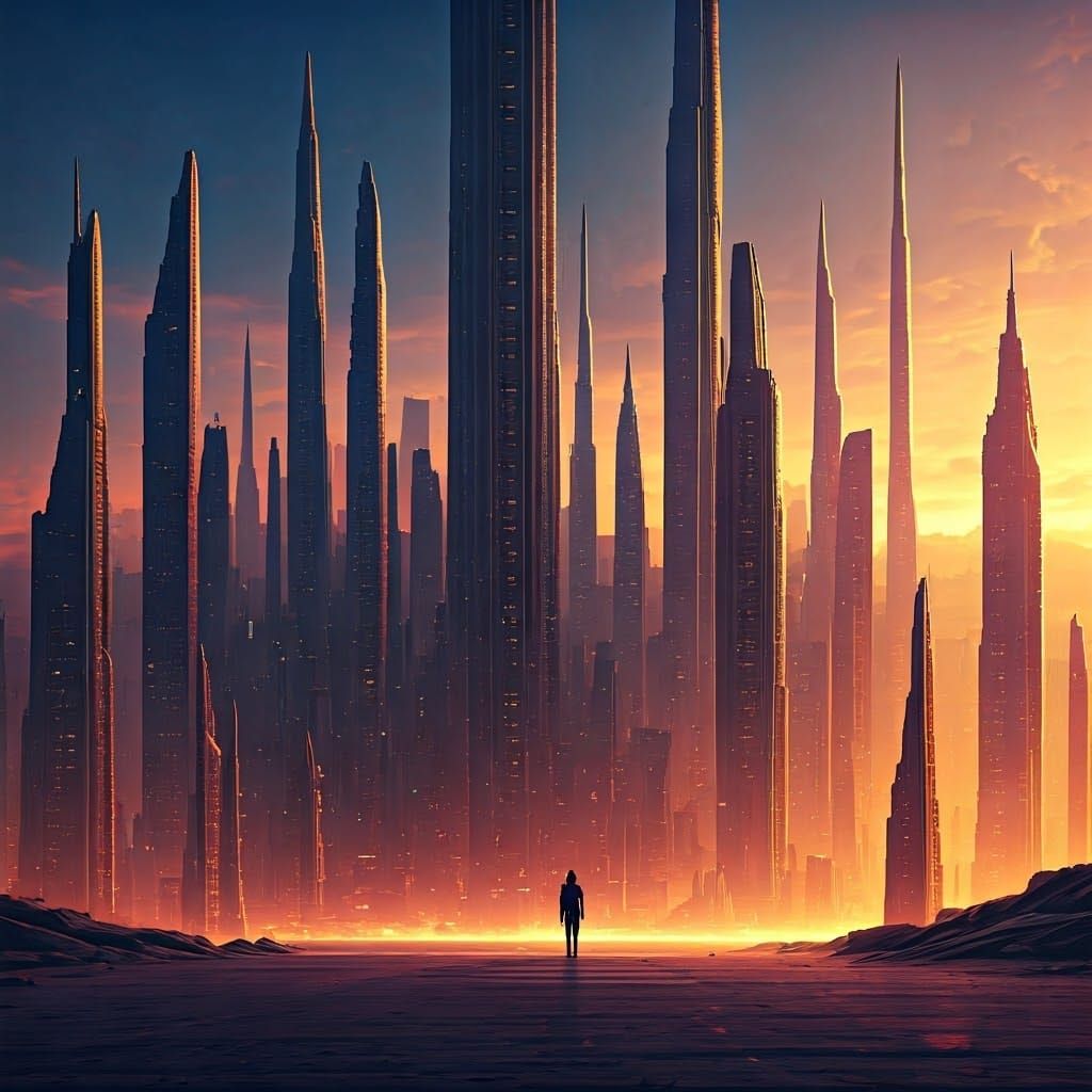 Majestic Metropolis: A Hyperrealistic Cityscape