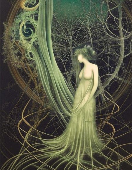 Wraiths Play Cello in Foggy Mycelium Network