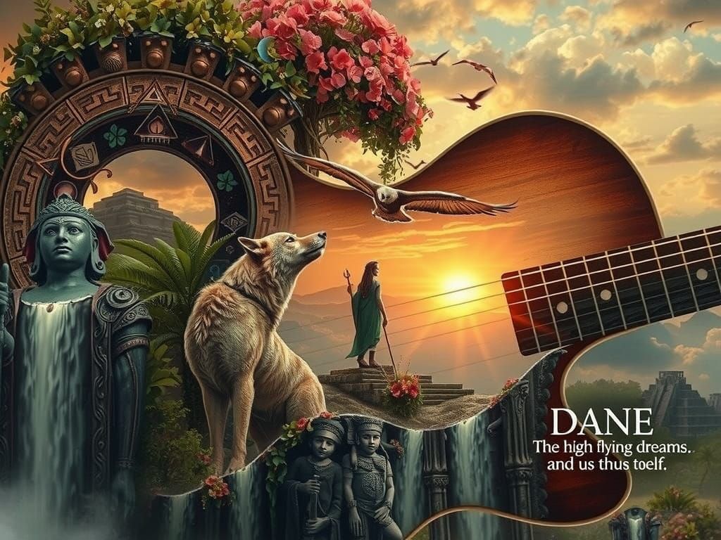 Ethereal Harmony: A Lone Wolf's Journey Through a Surreal Gu...