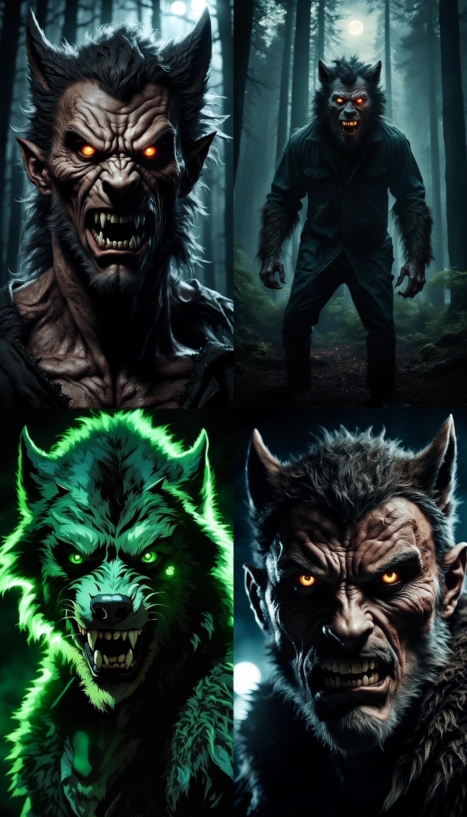 Fierce Werewolf Transformation in High Resolution