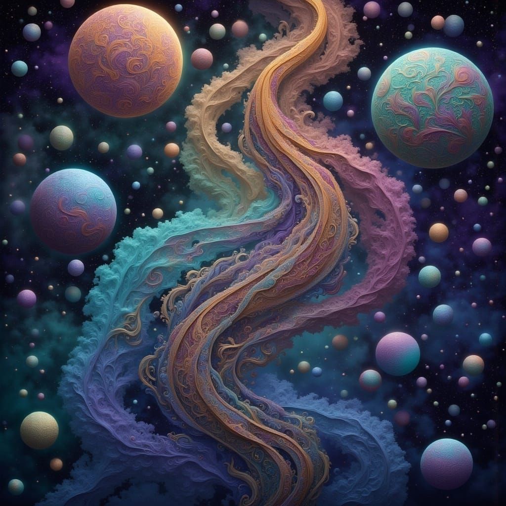 Hyperrealistic Paisley Galaxy in Cinematic HDR