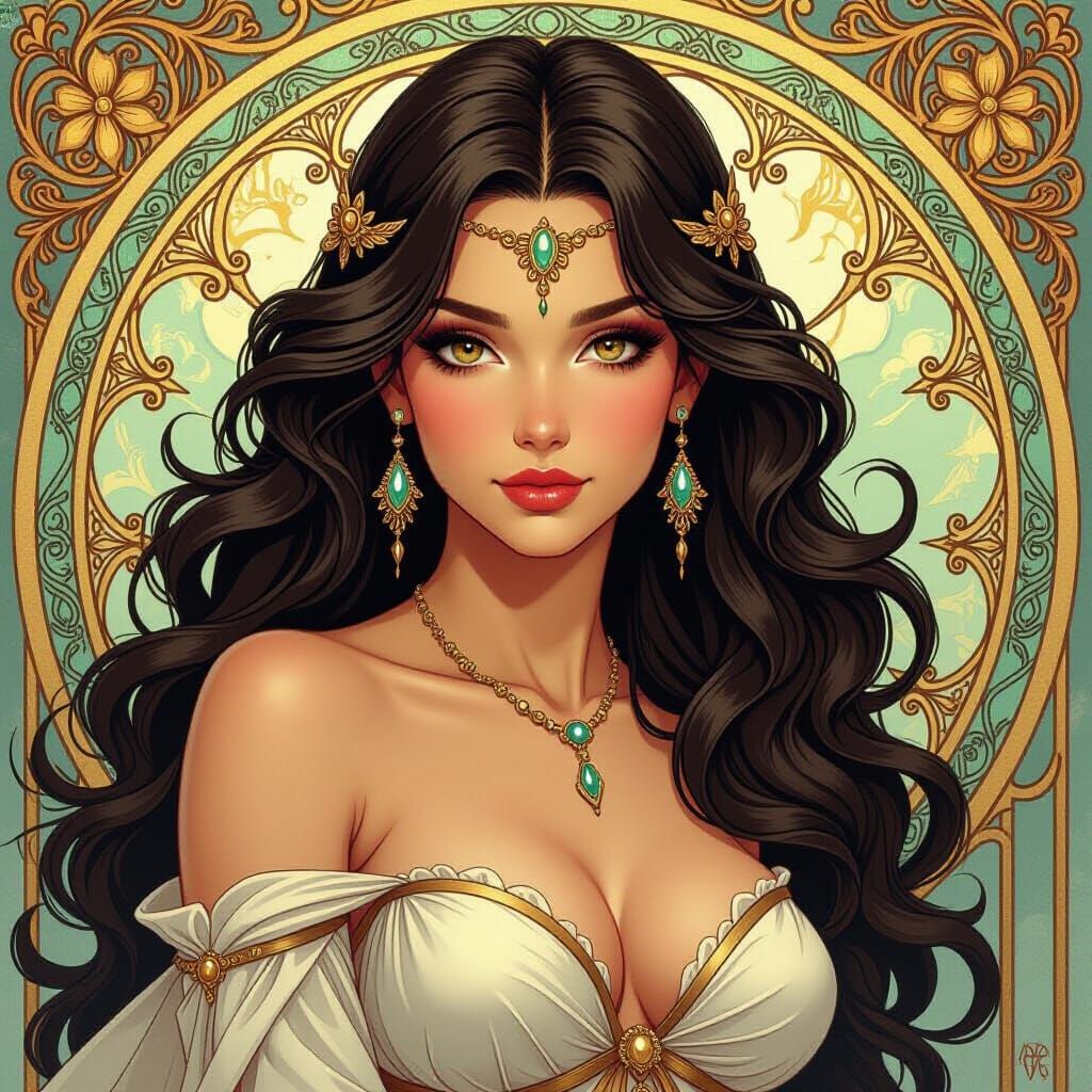 Demon Goddess with Ornate Accents, Full Body Stance