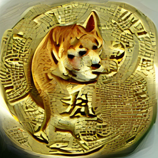 Embossed Gold Shiba Inu Coin Collectible