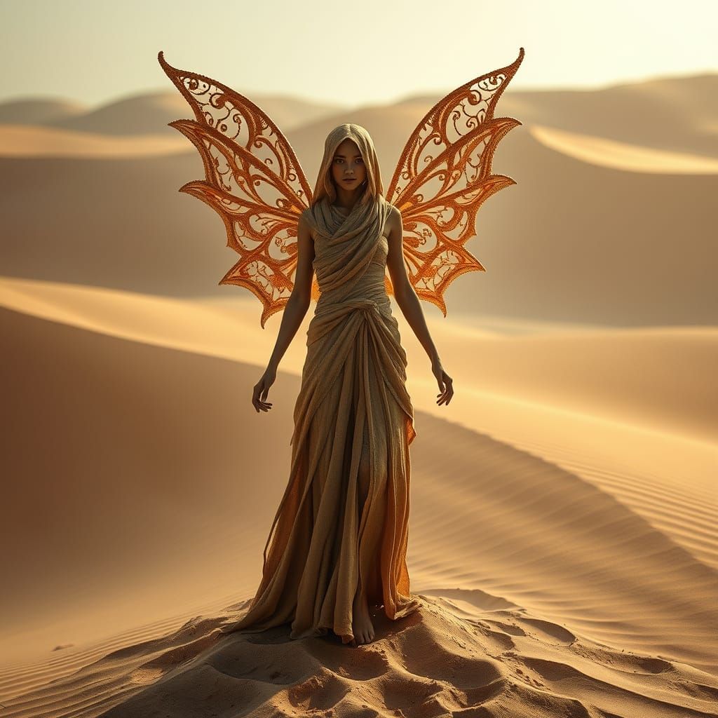 Desert Sand Fairy in Sci-Fi Art Style