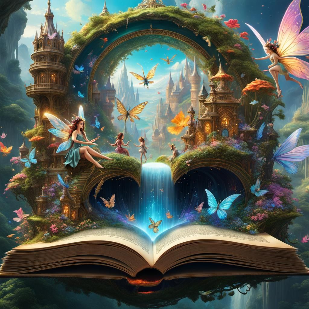 Psychedelic Holographic Fairy Kingdom Emerges From Book