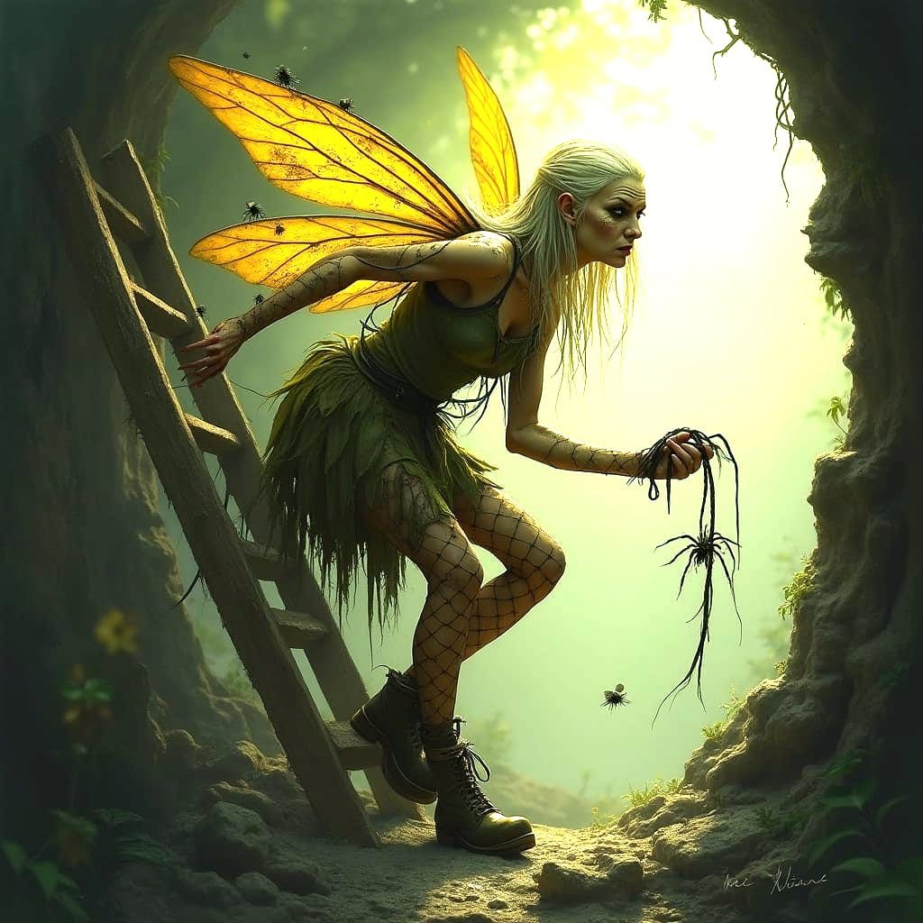 Tattered Fairy who Lives in a Spooky Bog