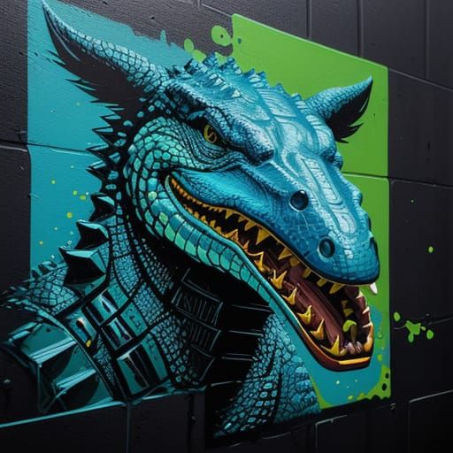 Vibrant City Street Art Showdown