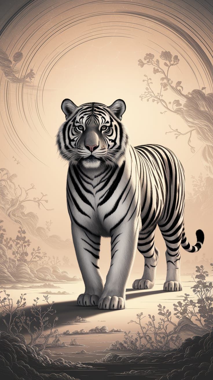 Celestial Tiger in Ethereal Glow