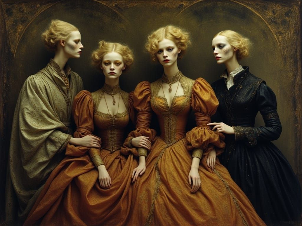 Elegant Aliens Reimagining History as Oil Paintings