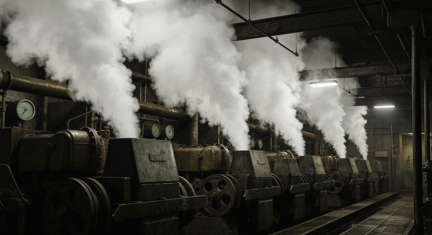 Boiling Diesels Steam Rises at 45 Degrees in Grimy Style