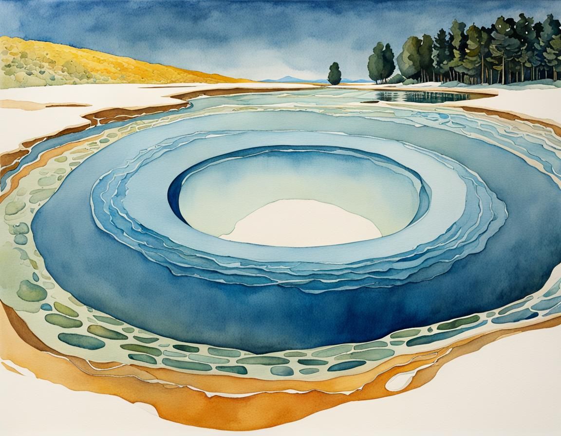 Surreal Watercolor Painting: A Moment of Relief