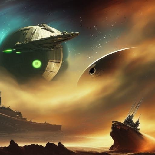 Apocalyptic Saturn: Galaxy War with Purple Monster