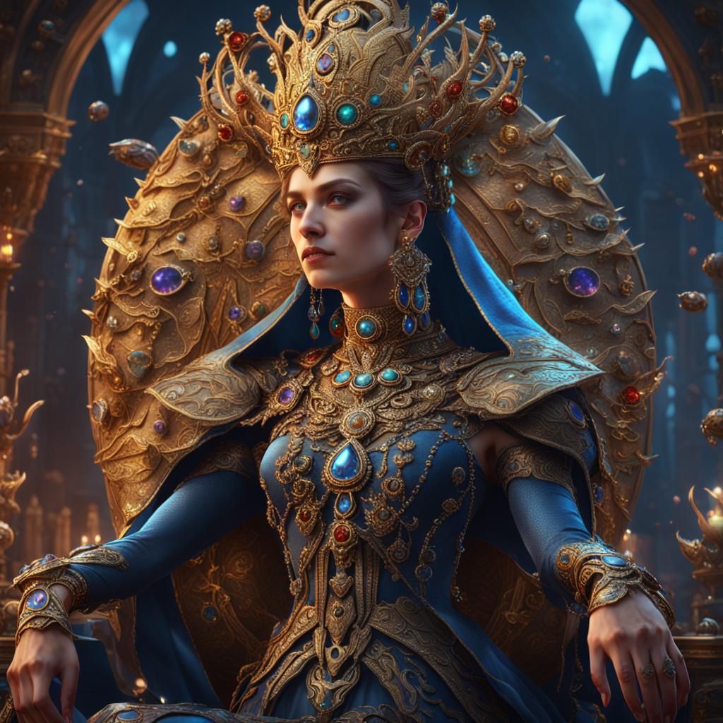 Jeweled Centaur Queen: Fantasy Concept Art