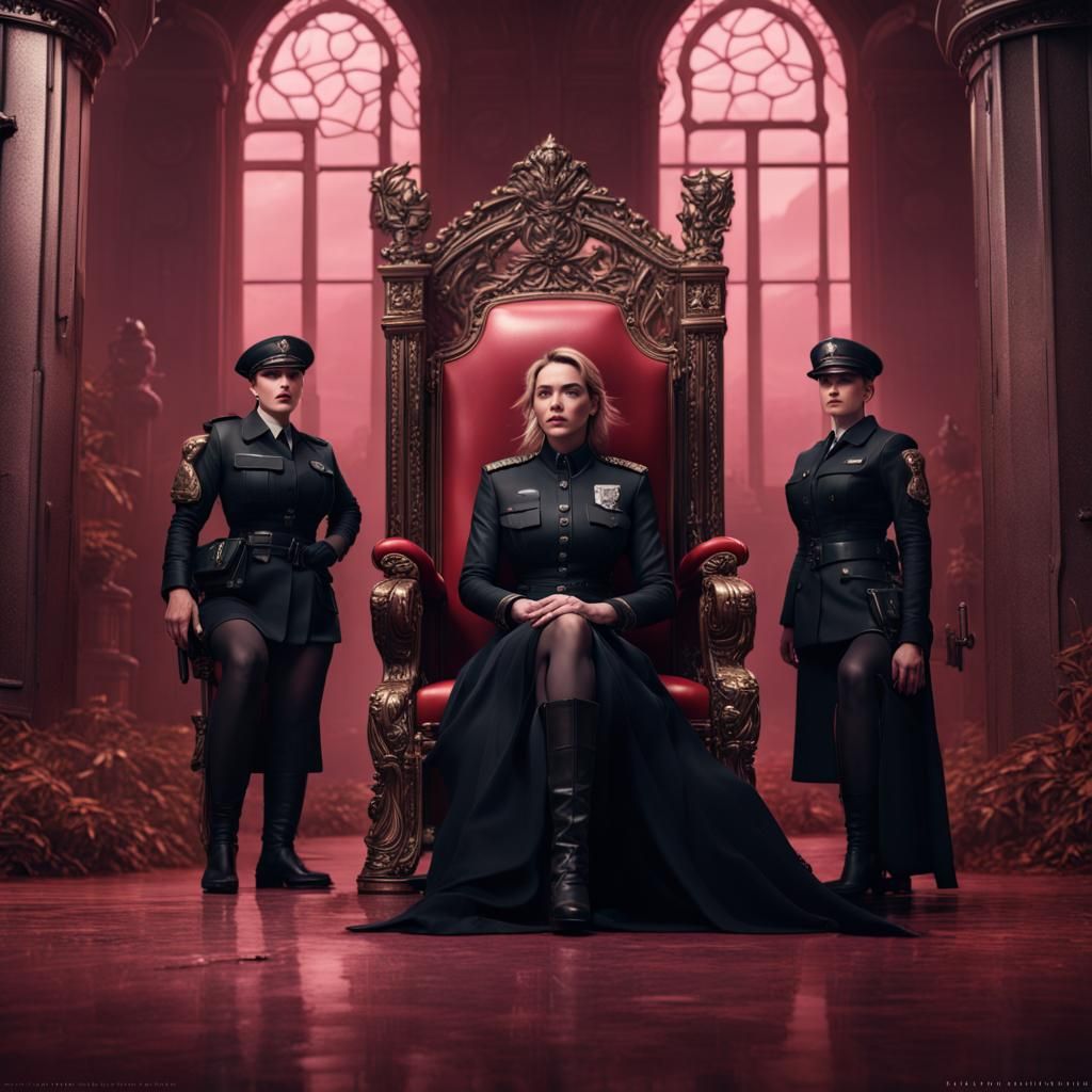 Kate Winslet on Rhodonite Throne: Fantasy Concept Art