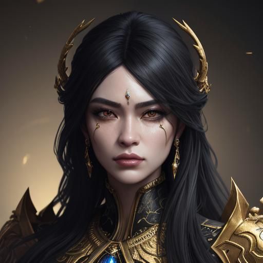 Opulent Portrait of an Important Person in Lavish Room