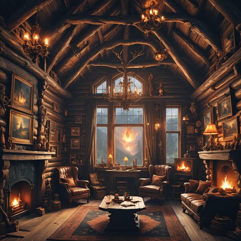 Creepy Ghost in Cabin: Digital Matte Painting