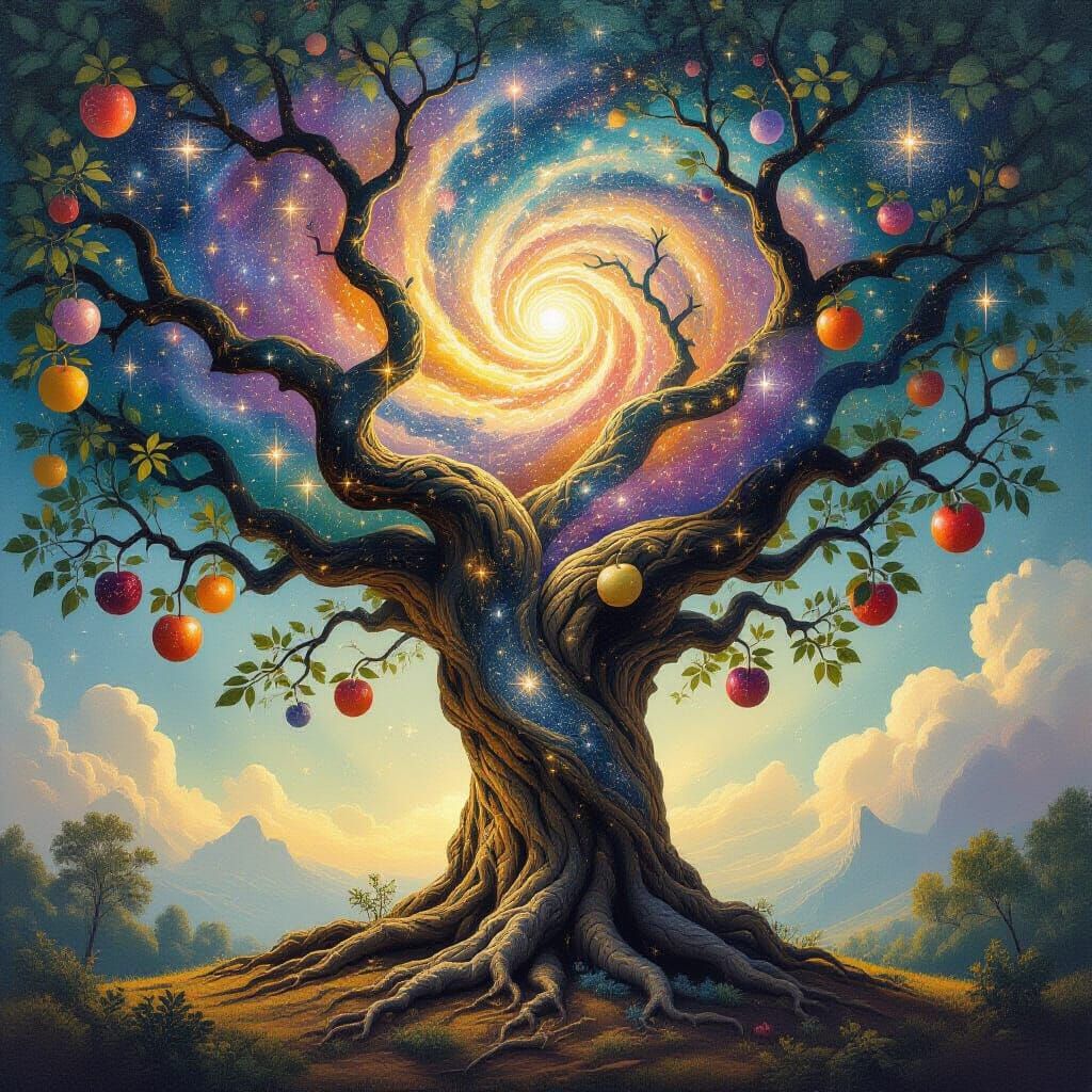 Baroque Surrealist Tree of Stars