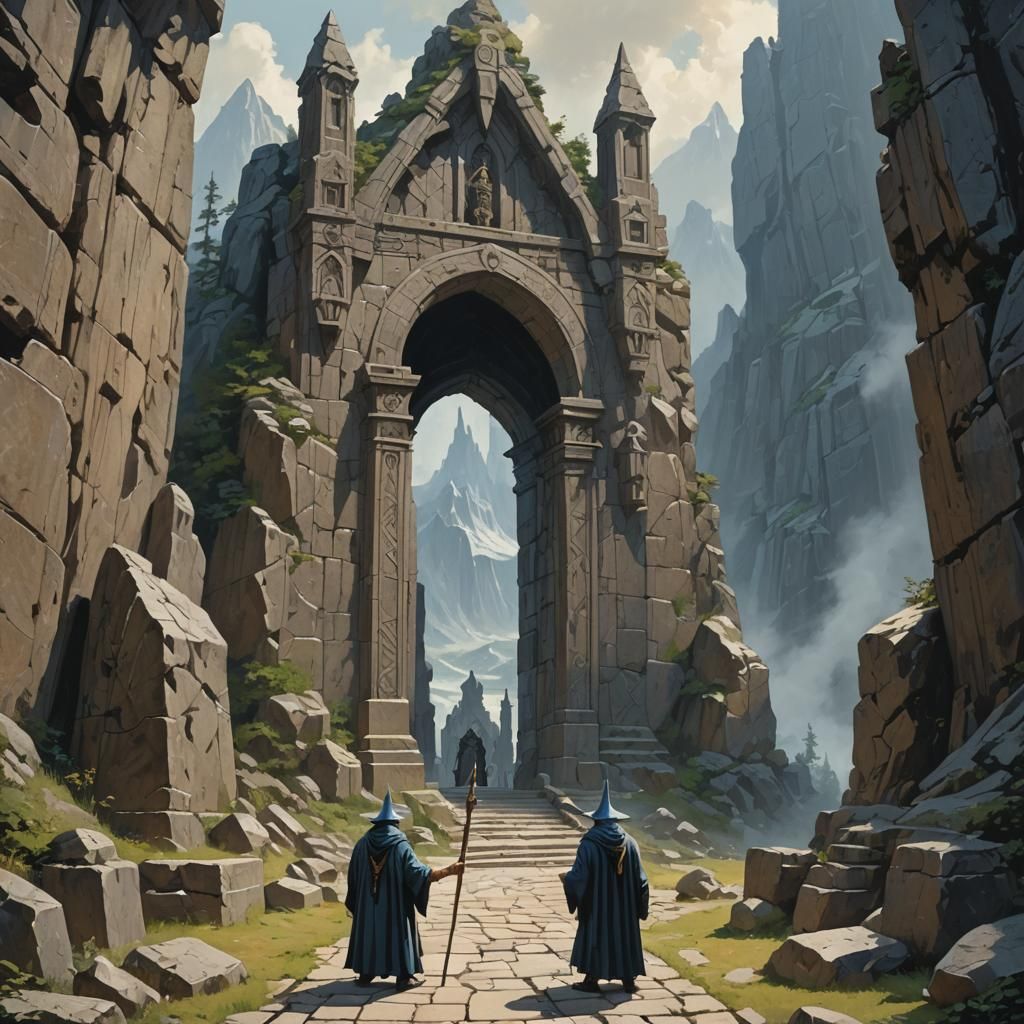 Wizard at Mountain Gate, Sinister Digital Art