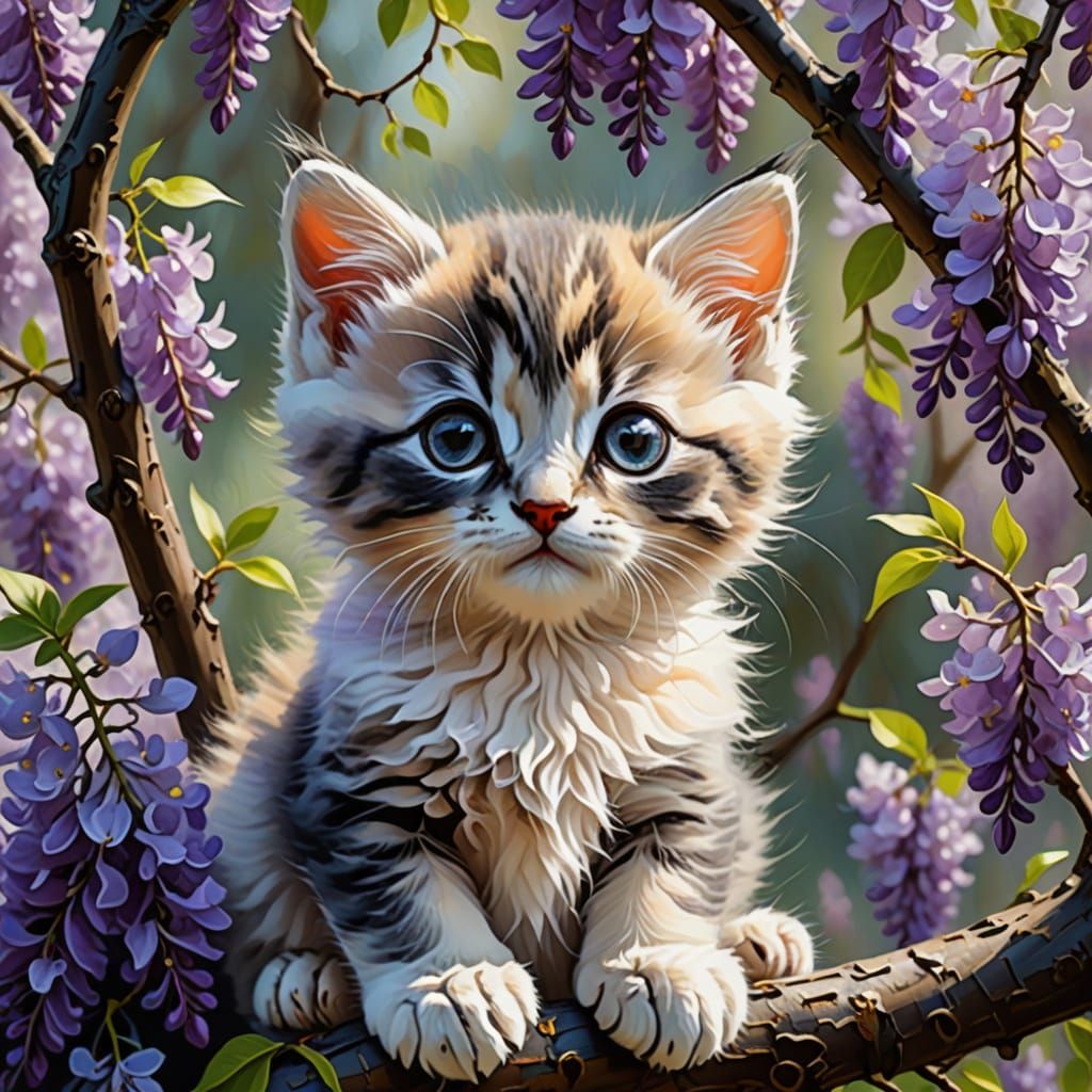 Wisteria Kitten