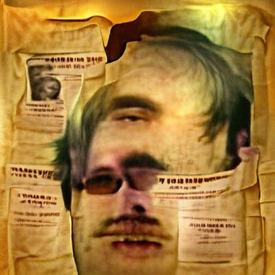 Vintage Style Wanted Poster of Man