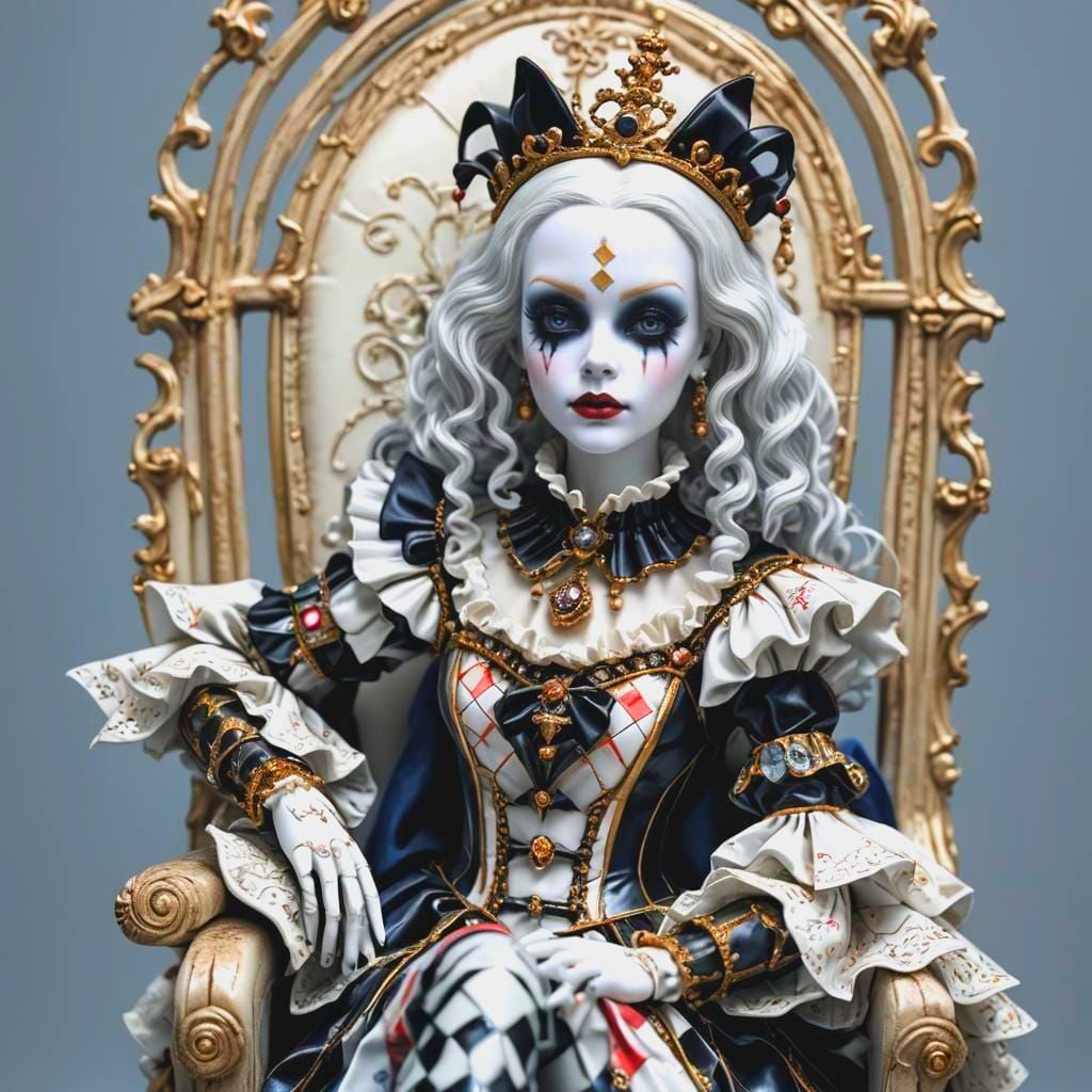 Hyper-Realistic Harlequin Doll Reigns Supreme