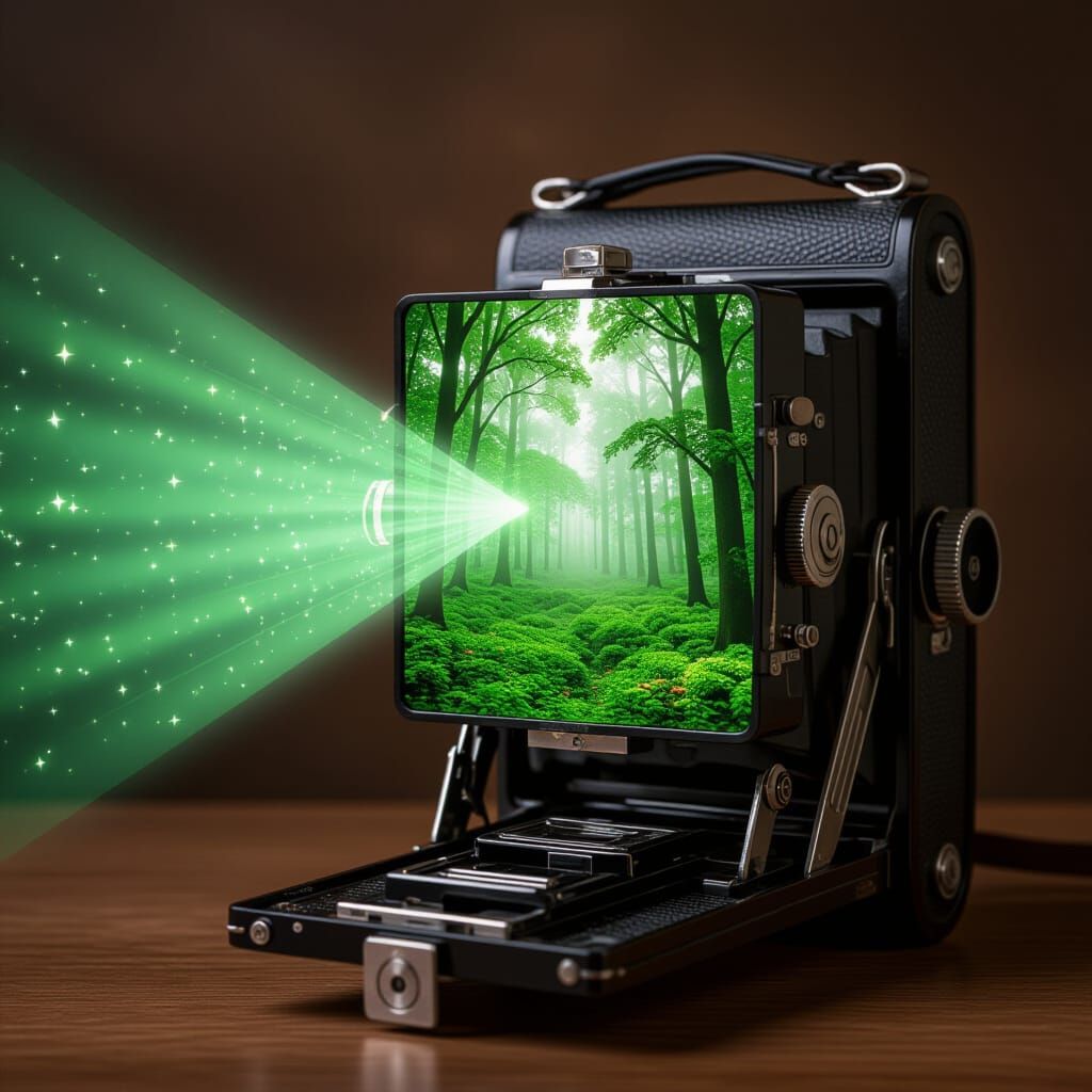 Antique Camera Projects Forest Light, Magical Realism