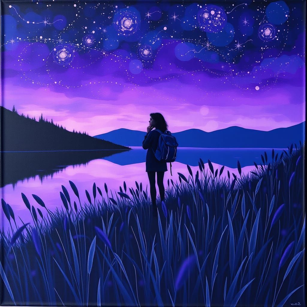 Purple Indigo Sky: A Meeting of Artistic Visions