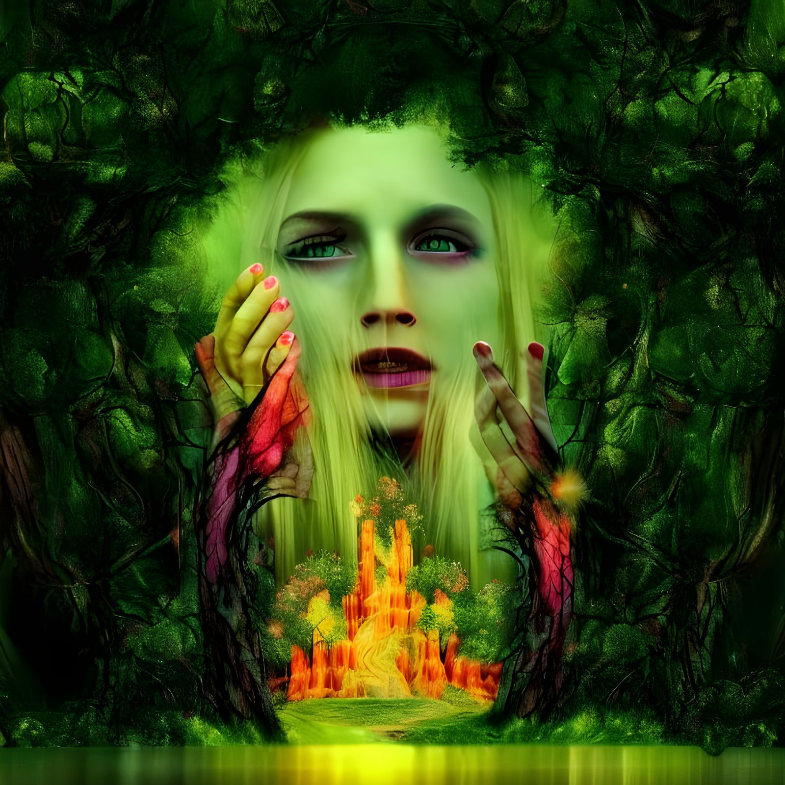 Mystical Faces of Nature: Optical Illusion Art