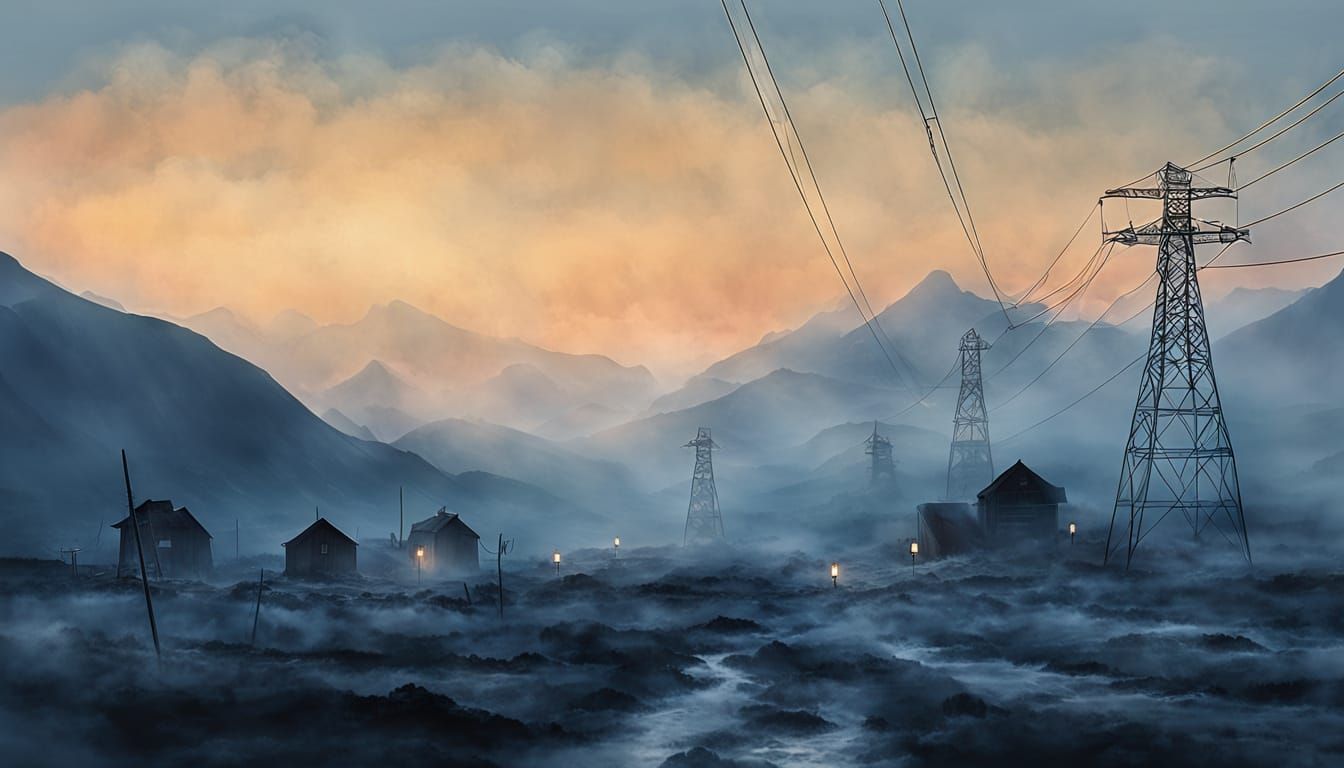 Forgotten Laundry in a Dystopian Ruin