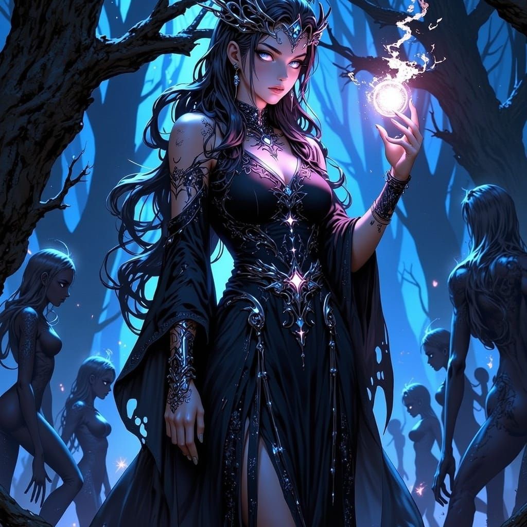 Ender Queen in Starry Dark Robes