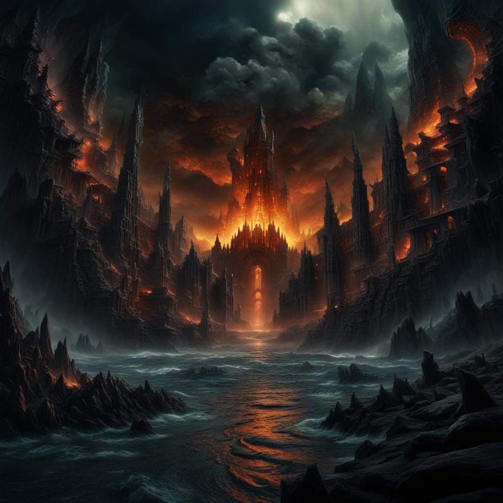 Horrors of Hell: A Dramatic Digital Painting