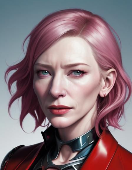Cate Blanchett as Pop Art Photoillustration