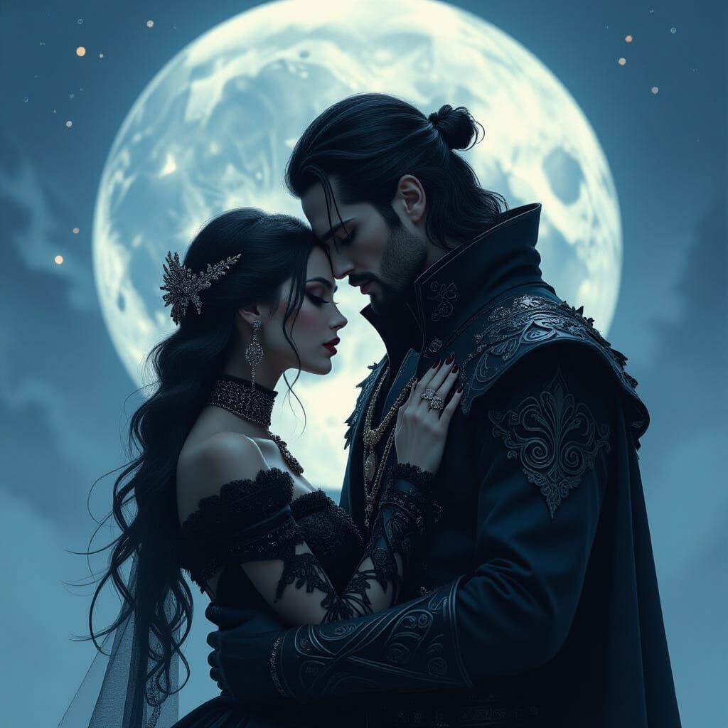 Villain Embraces Love in Dramatic Digital Art