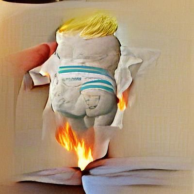 Provocative Political Surrealism: AI Image