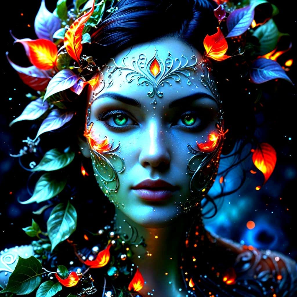 Stunning Celestial Beauty with Fibonacci Curves in Photoreal...