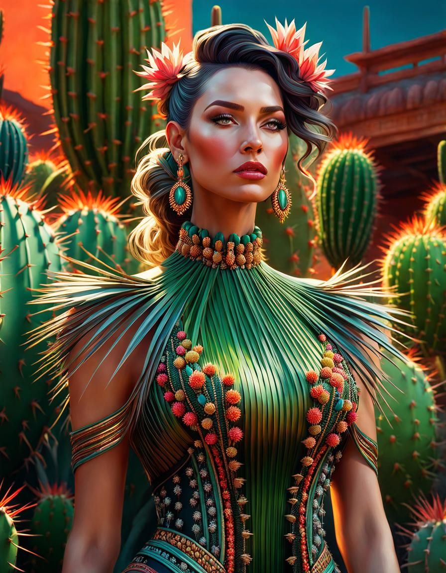 Cactus Inspired Dress