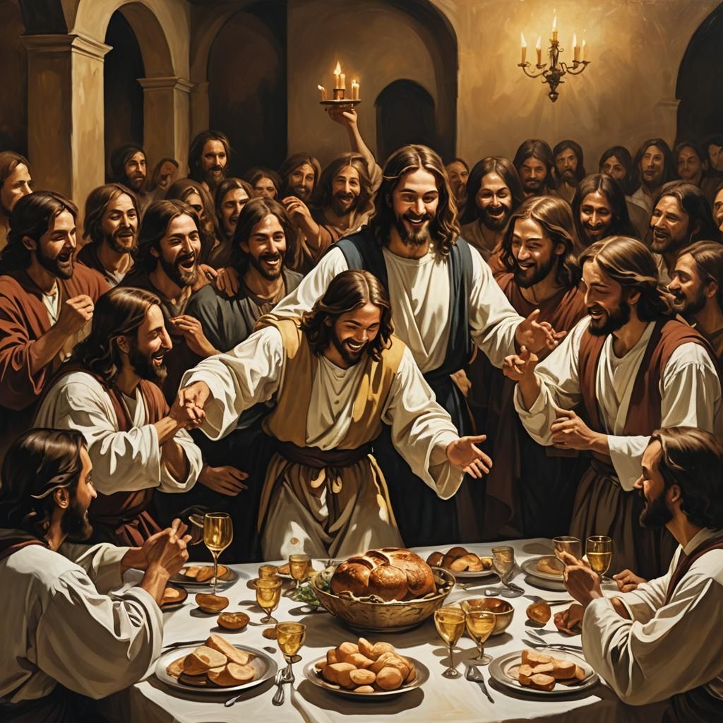 Jesus Celebrates with Disciples: An Italian Masterpiece