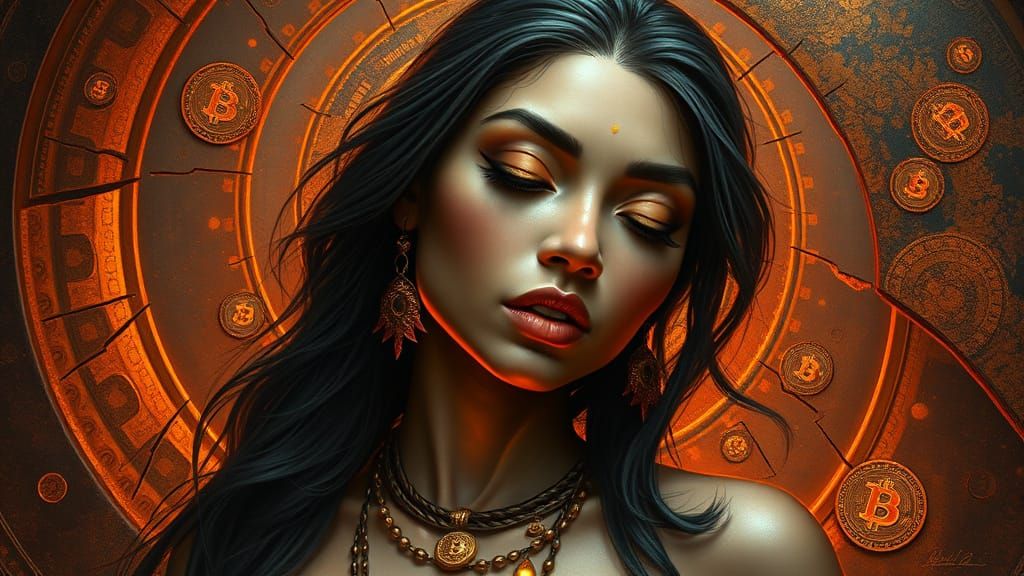 Assamese Goddess Emerges from Bitcoin Patina