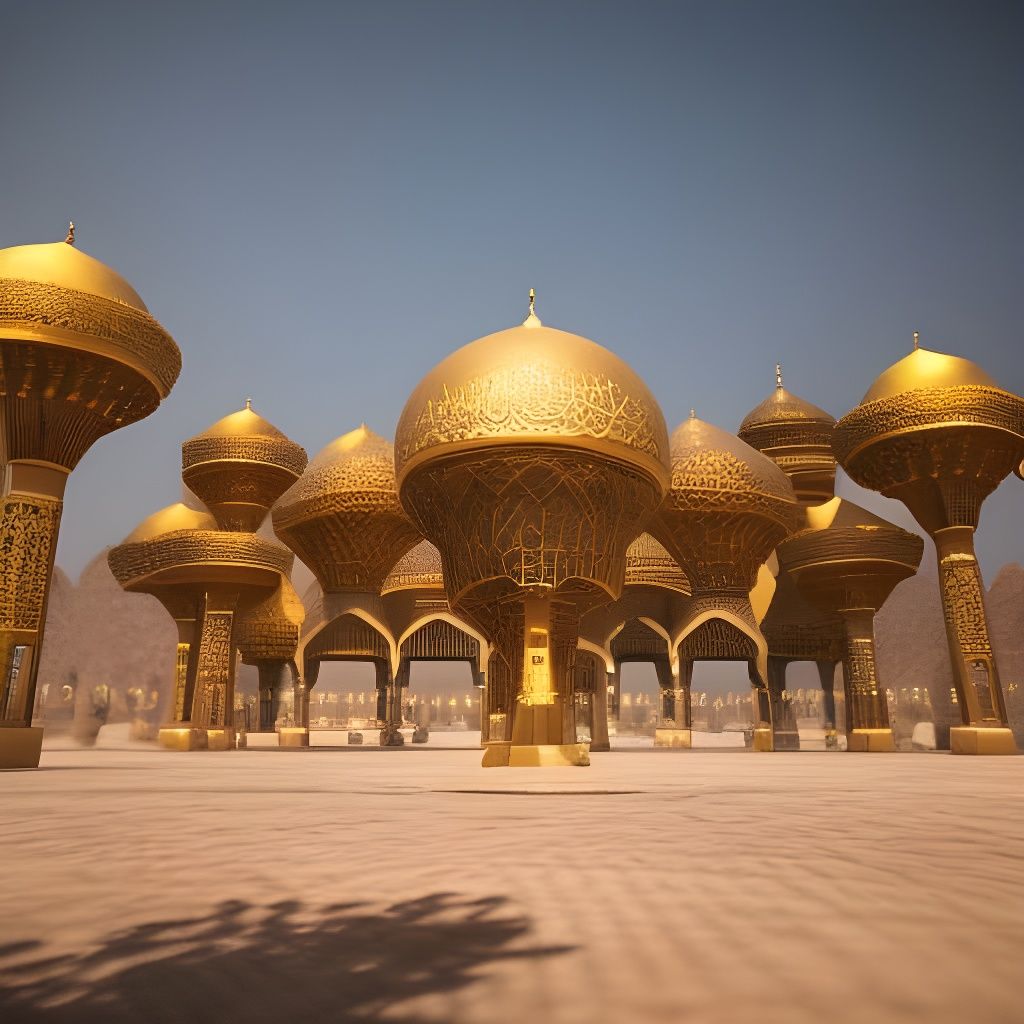 Fantasy Islamic Art with Arabic Calligraphy