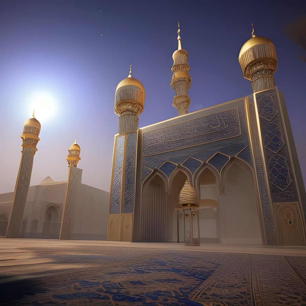 Ethereal Islamic Art with Arabic Calligraphy