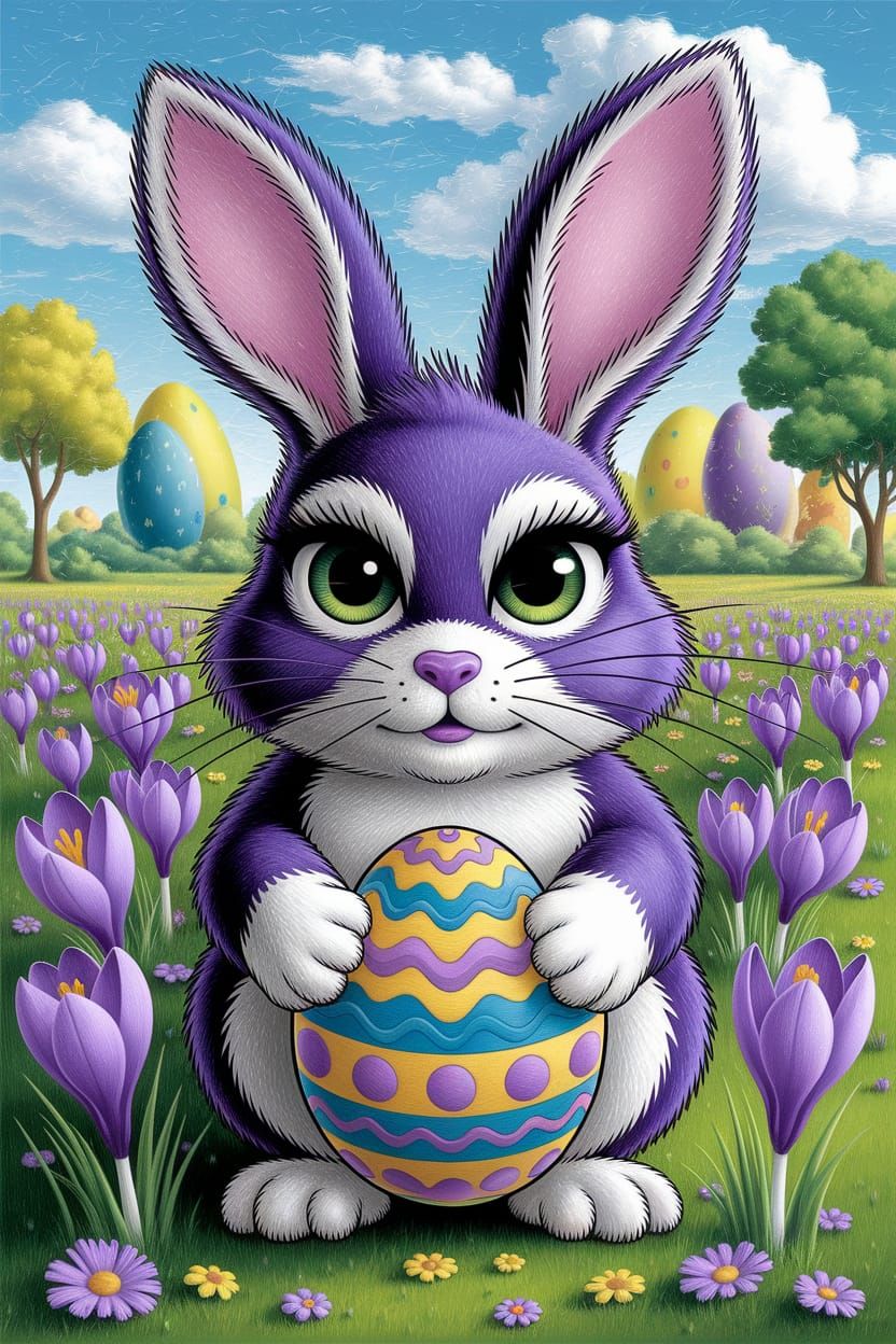 Surreal Easter Egg Reveals Hidden Crocus in Vibrant Lowbrow ...