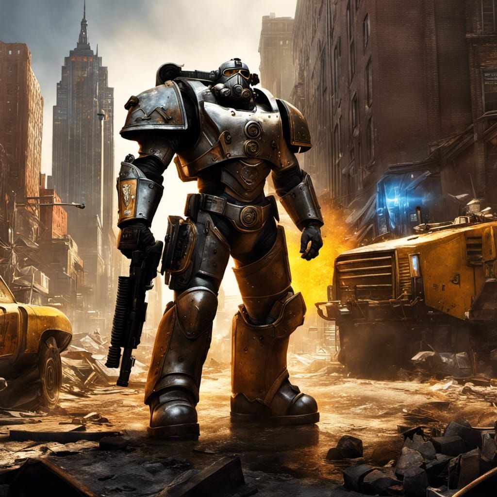 Brotherhood of Steel Paladin that belongs to a chapter of th...