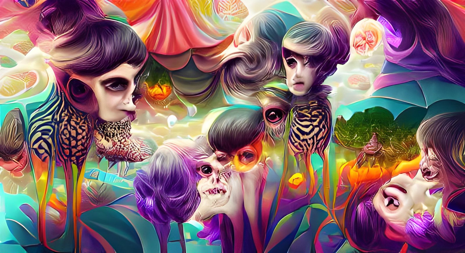Psychedelic Ghoul Fantasy Illustration
