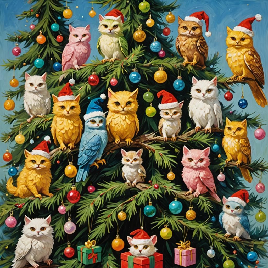 Festive Animal Celebration: Oil Painting by Gurney