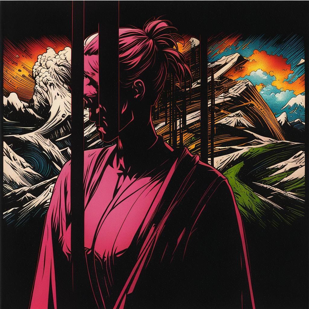 Anime Girl in Pink Dress Manga Scan