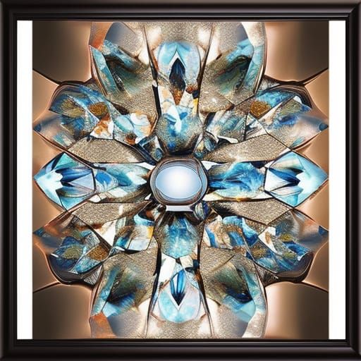 Abstract Cracked Glass Diamond Painting Art