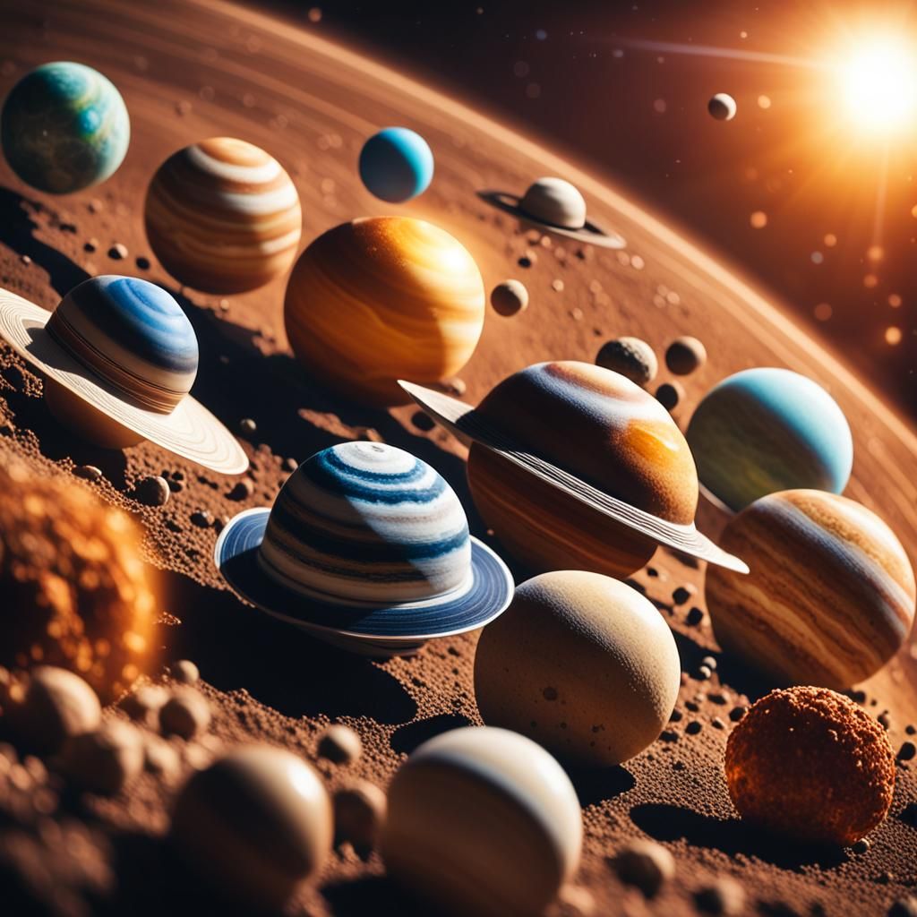 Hat Solar System: Cinematic Macro Still Life